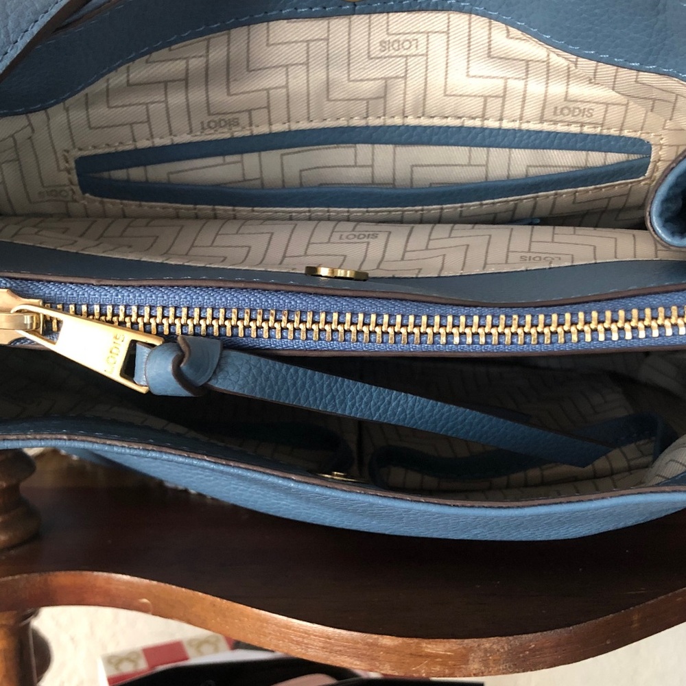 NWT LODIS Genuine Leather Studded Detail Solange Crossbody - Picture 9 of 11